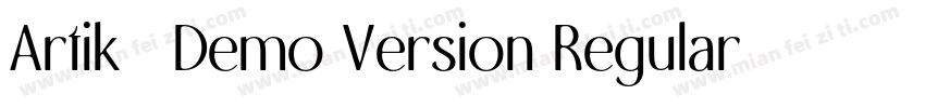 Artik   Demo Version Regular字体转换